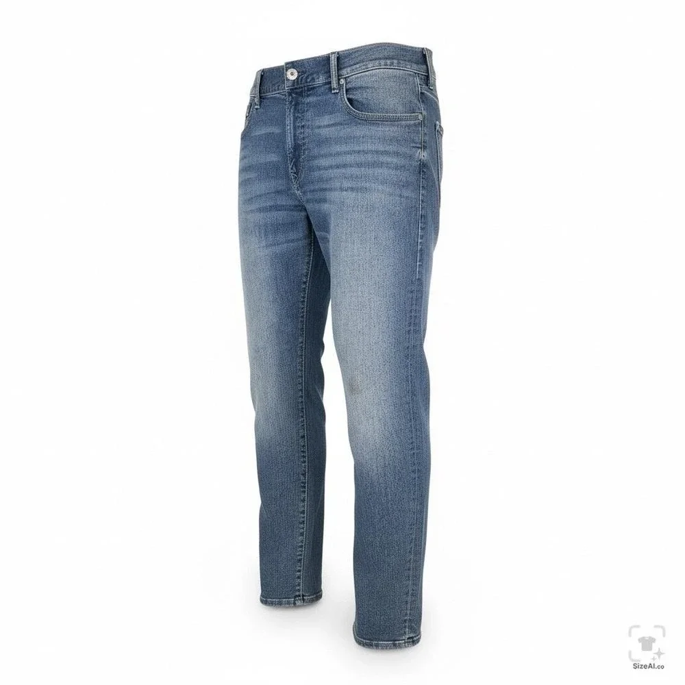 True Religion Geno Jeans Mens 36x31 Blue Light Wash Tapered Relaxed Zip Fly